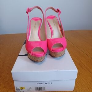 Nine West Women's Sandals New With Orginal Box Size 8.5 Pink